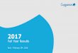 Title of the presentation 2 lines - investors.capgemini.com · Title of the presentation 2 lines. Location, Date, Author. 2017. Full Year Results. Paris – February 15. th, 2018