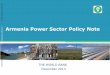 Armenia Power Sector Policy Note - The World Bank · Armenia Power Sector Policy Note December 2014 ... 2422; e-mail: pubrights@worldbank ... Synopsis of Main Challenges and Solutions