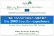 The Cooper Basin dataset: the 2003 injection experiment · Hotel Palazzo Esedra, Piazzale Tecchio, 50 ... “Summary of Microseismic Network operations ... Gutenberg-Richter (Asanuma