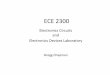 Electronics Devices Laboratory ECE 2300 Gregg … Circuits and Electronics Devices Laboratory Gregg Chapman. Laboratory 1 Resistor Networks. ... circuit loop must be equal to zero