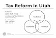 Utah Tax Reform - Arizona Legislature Tax Reform Presentation (AZ... · Joint Task Force ... 3 Timeline of Utah’s Tax Reform ... Data and technical exper se is o Len fractured,