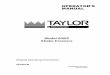 OPERATOR'S MANUAL - Taylor CompanyS MANUAL Model 60/62 ... Damages of up to $250,000 (17 USC 504) for infringement, ... Compressor Warranty Disclaimer 4 