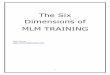 The Six Dimensions of Network Marketing - MLM Training, … · Open your mind and heart and enjoy, The Six Dimensions of MLM Training Respectfully, Dale Calvert. 4 ... I love Facebook