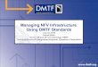 Managing NFV Infrastructure Using DMTF Standards ·  · 2017-12-28Managing NFV Infrastructure Using DMTF Standards July 22, 2015 ... Simple goals of this presentation/talk ... •
