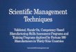 Scientific Management Techniquesscientific-management.com/wp-content/uploads/2017/08/Scientific... · Scientific Management Techniques Validated, Hands-On,Competency Based Manufacturing