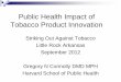 Public Health Impact of Tobacco Product Innovation · Public Health Impact of Tobacco Product Innovation ... manufacturing, Menthol, Nicotine Levels ... Blue (n=6) Silver (n=3) Ventilation