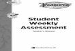 Student Weekly Assessment · Weekly Assessment Teacher Manual Administering the Selection Tests Grade 1 Selection Tests are structured as follows: Units 1–3 five multiple-choice
