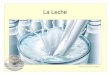 LA LECHE - Escuela de hostelería San Lorenzo · • Consumo de leche en el mundo. • Composición y elaboración. • Propiedades y aplicaciones. • Criterios de clasificación