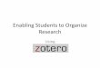Enabling Students to Organize Research · Enabling Students to Organize Research Using . Getting Started with Computer: (Optional) ... Test your pron UNIVERSITY OF MANITOBA STUDEM