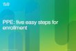 PPE: Five Easy Steps for Enrollment · Enrollment (PPE) Start and Select a Program Enter Contact Details Enter Additional Informa-tion Accept Terms and Condition Review and Submit