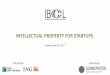 INTELLECTUAL PROPERTY FOR STARTUPS - IBCL event - Intellectual Property... · IBCL –« Intellectual Property for Startups » ... Design Trademark ... Institut de la Propriété
