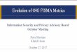 Evolution of OIG FISMA Metrics - NIST Computer Security ... · Evolution of OIG FISMA Metrics Information Security ... Agenda • Inspector General (IG) FISMA metrics background •