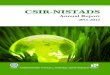 CSIR-NISTADS report/nistads_annual_report_1112.pdf · CSIR-NISTADS Annual Report 2011-2012 CSIR - National Institute of Science, Technology and Development Studies Pusa Gate, K.S