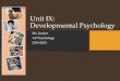 Unit IX: Developmental Psychology - Bremerton … Major Issues in Developmental Psychology: Issue Details Nature/Nurture How do genetic inheritance (our nature) and experience (the