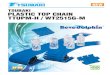TSUBAKI PLASTIC TOP CHAIN TTUPM-H / WT2515G-Mtsubaki.com.au/catalogs/tsubaki-plastic-chain-bevedolphin.pdf · A New Solution from Tsubaki – Plastic Top ... multi-row conveyor design
