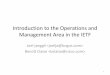 Introduction to the Operations and Management … to the Operations and Management Area in the IETF Joel jaeggli  Benoît Claise  1