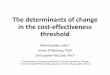 The determinants of change in the cost-effectiveness threshold · The determinants of change in the cost-effectiveness threshold Mike Paulden, ... relation to this topic or presentation