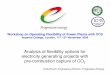 Analysis of flexibility options for electricity generating ... workshop/10_Flexibility workshop... · Analysis of flexibility options for electricity generating projects with 