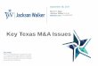 Key Texas M&A Issues - Texas and Global Law Firm - …€¦ · Key Texas M&A Issues. ... or constitute a joint venture, a partnership, a corporation, or any entity taxable as a corporation,