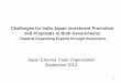Challenges for India-Japan Investment Promotion and ... · Challenges for inviting investment: (1)Development of investment information (1) Development of information on all‐inclusive