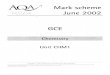 Mark scheme June 2002 GCE Chemistry Unit CHM1€¦ · Title: Mark scheme June 2002 GCE Chemistry Unit CHM1 Author: AQA Created Date: 4/17/2003 2:16:41 PM