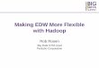 Making EDW More Flexible with Hadoop - SNIA SNIA Analytics and Big Data Summit. © Pentaho Corporation. All Rights Reserved. Making EDW More Flexible with Hadoop . Rob Rosen . Big