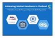 Enhancing market readiness in Thailand ... Market Readiness in Thailand Thailand’s NDC Thailand recognizes the important role of market-based mechanisms to enhance the cost effectiveness