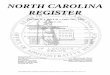 NORTH CAROLINA REGISTER 29 Issue 20 April 15...NORTH CAROLINA REGISTER VOLUME 29 ISSUE 20 Pages 2337 - 2432 April 15, 2015 I. PROPOSED RULES Environment and Natural Resources, Department