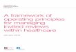 A framework of operating principles for managing … framework of operating principles for managing invited reviews within healthcare 2 ... College of Nursing ... A framework of operating