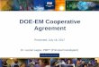 DOE-EM Cooperative Agreement Research Review - Project 4... · DOE-EM Cooperative Agreement ... Juan Morales M.S. Assessment and Watershed Toxicology Management in Public Health 
