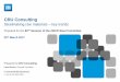 CRU Consulting - OECD.org - OECD Consulting Steelmaking raw materials – key trends Prepared for the 82nd Session of the OECD Steel Committee Prepared by CRU Consulting Laura Brooks,