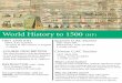 HIST 1500 World History - University of Utah History to 1500 (HF) HIST 1500 (HF) ... states and civilizations around the world from prehistory to ca. 1500 A.D. ... PERIOD 1 5 THE SO