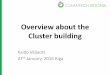 Overview about the Cluster building - LVIF · Overview about the Cluster building Kaido Väljaots ... analysis and training for public sector, ... • 2000-2001 EFQM - SME Award Assessor,