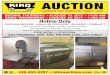 AUCTION 10...self-contained cooler box – Hobart SxS stainless refrigerator – Hobart super mod. patty machine ... Bring your own labor, packing, and tools for removal of items