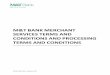 M&T Bank Merchant services terms and conditions and ... · These Merchant Services Terms and Conditions are made on _____ ,20 between M ... of the specific business that Merchant