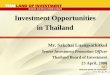 Investment Opportunities in Thailand - Hemaraj · LG Electronics Company ... Industries Maximum incentives regardless of zone or location Example : S&T Businesses ... qHuman Resource