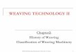 WEAVING TECHNOLOGY II - libvolume8.xyzlibvolume8.xyz/textile/btech/semester5/fabricmanufacture3/... · WEAVING TECHNOLOGY II Chapter2: History of Weaving Classification of Weaving