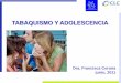 TABAQUISMO Y ADOLESCENCIAadolescencia.sochipe.cl/subidos/congresos/docs/tabaco.pdf · Actitudes y creencias sobre los beneficios del consumo de tabaco bajo rendimiento escolar 