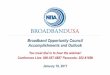 Broadband Opportunity Council Accomplishments and Outlook · Broadband Opportunity Council Accomplishments and Outlook ... remote deposit capture, ... – Project services census