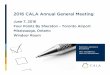 2016 CALA Annual General Meeting · 2016 CALA Annual General Meeting June 7, ... interpreting control charts. It delves further into rules and trends, ... the use of control charts