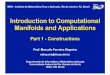 Introduction to Computational Manifolds and Applicationsjean/au10.pdf · Introduction to Computational Manifolds and Applications ... Natal, RN, Brazil IMPA - Instituto de Matemática