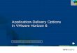 Application-Delivery Options in VMware Horizon 6 · Check out Hands-On Labs to learn about VMware Horizon™ 6. APPLICA TION-DELIVERY OPTIONS IN VMW ARE HORIZON 6 2. Using This Document