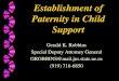 Establishment of Paternity in Child Support · Establishment of Paternity in Child ... Blood Test for Paternity ... 12.1: Legitimation Paternity for child born out of wedlock