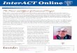 Winter Issue 2015 The Power and Effect of Ecumenical … Issue 2015 The Power and Effect ... InterACT Online ACTheals: Where God and Healthcare Meet President’s Letter ... written