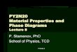 PY2N20 Material Properties and Phase Diagrams Material Properties and Phase Diagrams Lecture 8 ... eutectoid) superheating ... Solidification: Nucleation