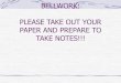 BELLWORK: PLEASE TAKE OUT YOUR PAPER AND …€¦ ·  · 2015-11-16BELLWORK: PLEASE TAKE OUT YOUR PAPER AND PREPARE TO TAKE NOTES!!! ... & the Byzantine Empire Since the Rule of
