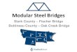Modular Steel Bridges - NDACE - Home had a couple steel I-beams in their scrap pile at their Richardton shop location that worked well for a steel cap over the wood abutments. Stark