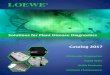 LOEWE · LOEWE ® ELISA Products Molecular Diagnostics . Rapid Tests . Immuno Fluorescence . Solutions for Plant Disease Diagnostics . Catalog 2017