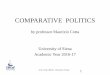 COMPARATIVE POLITICS - WordPress.com · COMPARATIVE POLITICS SYLLABUS 2016-17 ... Political science and the comparative method ... Lijphart’s scheme