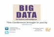 This Conference brought to you by - Big data · This Conference brought to you by ... Unified Cloud Data (UCD): ... Assessed UCD + Value of Big Data Analytics to Inform Future Requirements